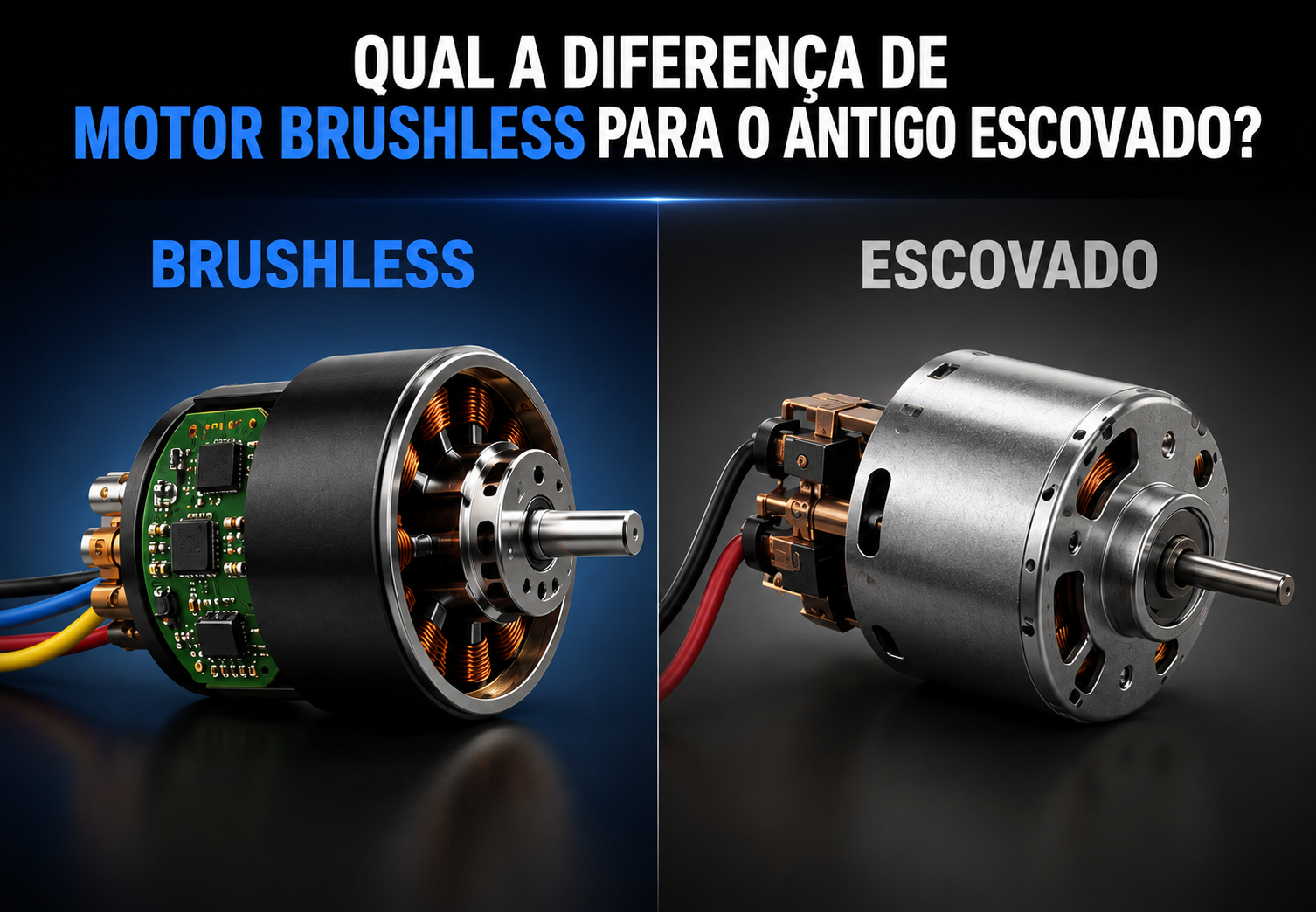 Qual a diferença de motor brushless para o antigo escovado?